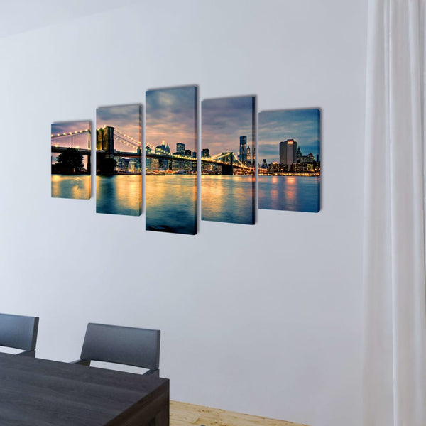 Brooklyn Bridge Wandbilder Set 200x100 cm