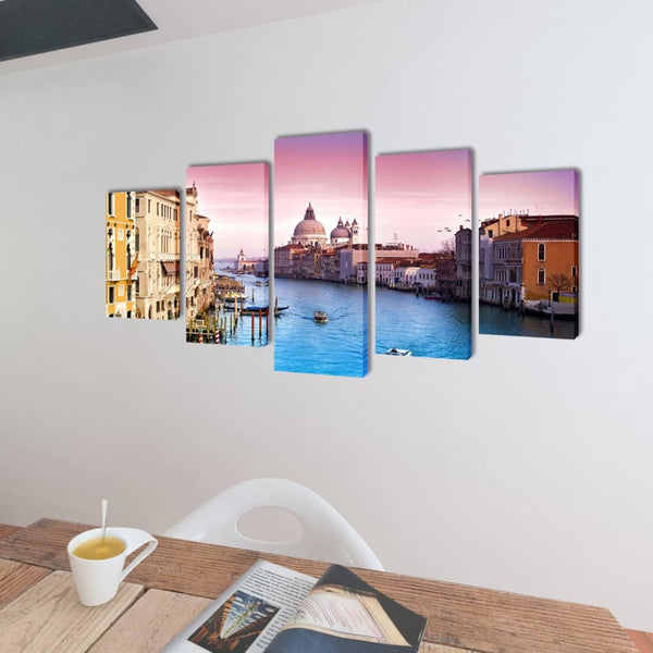 Venedig Wandbilder Set 200x100 cm