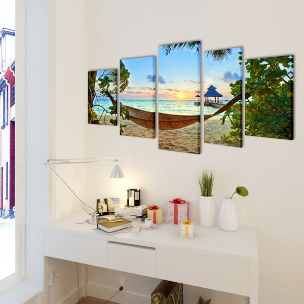 Bilder Dekoration Set Hängematte 100 x 50 cm