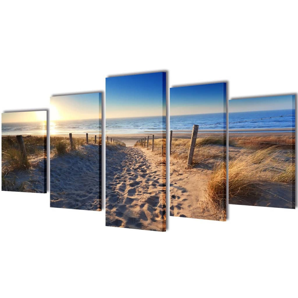 Strand Bilder Deko Set 200x100cm
