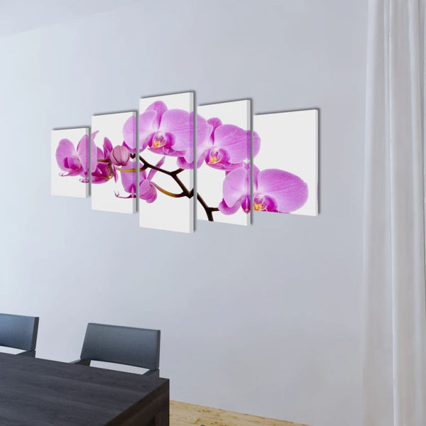 Tableaux Décoration Set Orchidée 200 x 100 cm