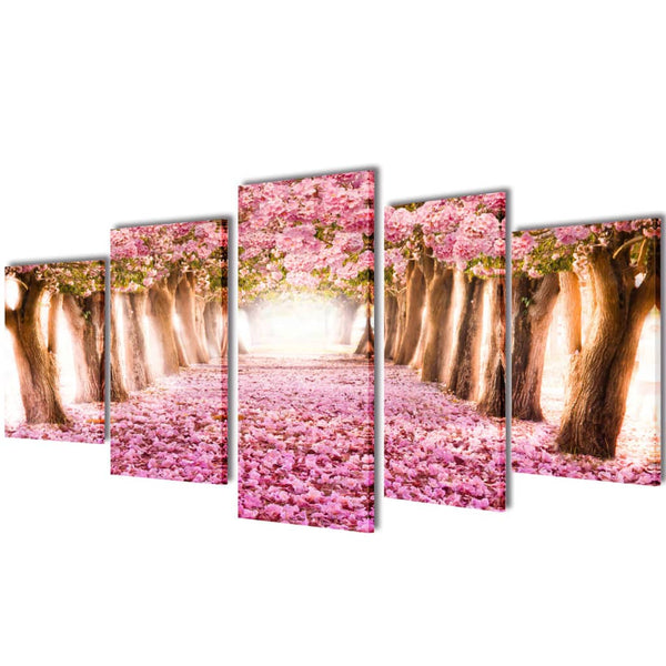 Kirschblüte Bilder Set, 100x50cm