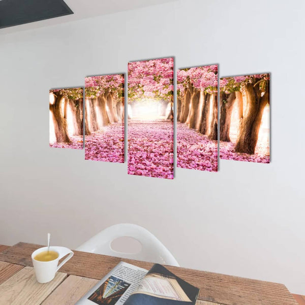 Kirschblüte Bilder Set, 100x50cm