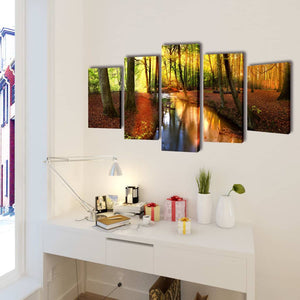 Wandbilder Set Wald 200x100 cm
