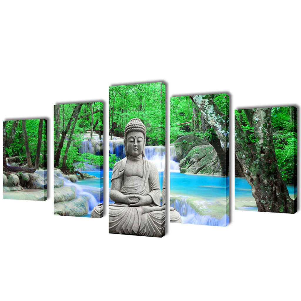 Buddha Wandbild Set 200x100 cm
