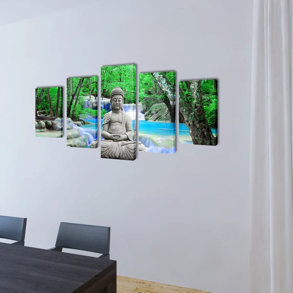 Buddha Wandbild Set 200x100 cm