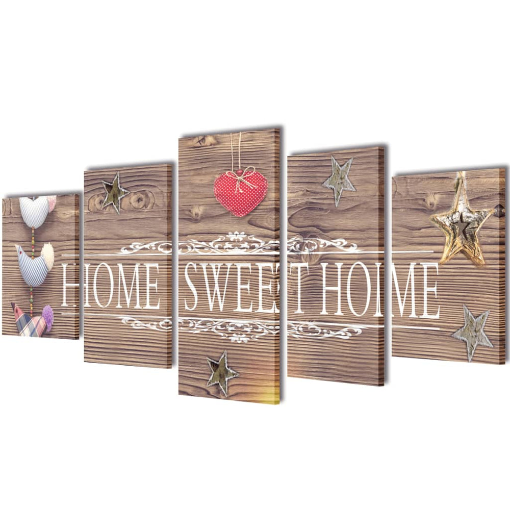 Tableaux décoration Set Home Sweet Home 100 x 50 cm