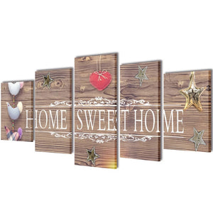 Home Sweet Home Wandbilder Set 200x100