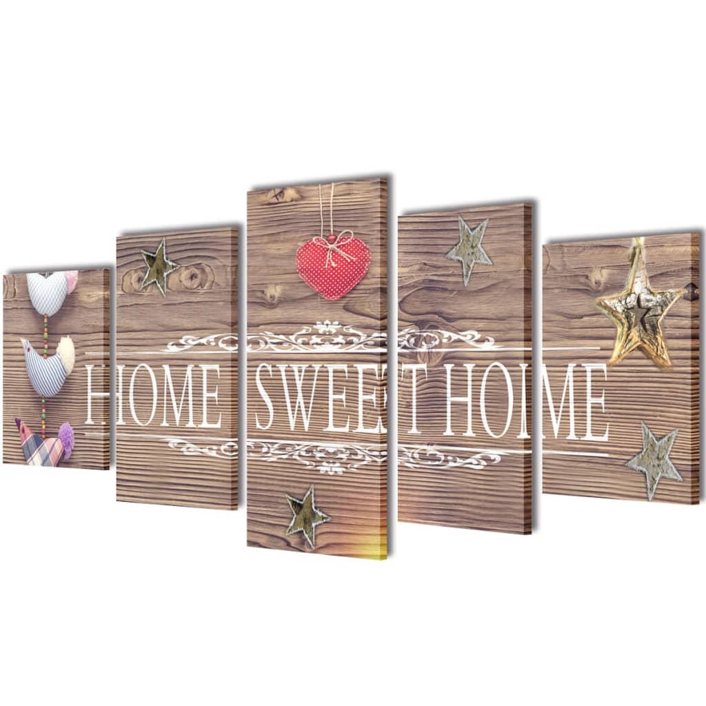 Home Sweet Home Wandbilder Set 200x100