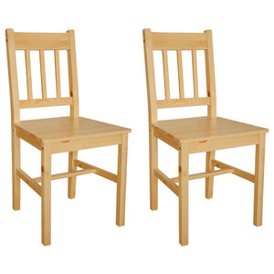 vidaXL Chaises de salle à manger 2 pcs. Bois de pin