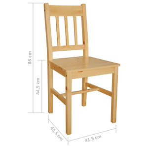 vidaXL Chaises de salle à manger 2 pcs. Bois de pin