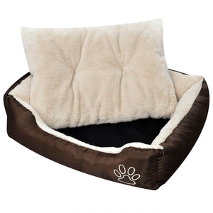 Warmes Hundebett mit Polsterkissen S