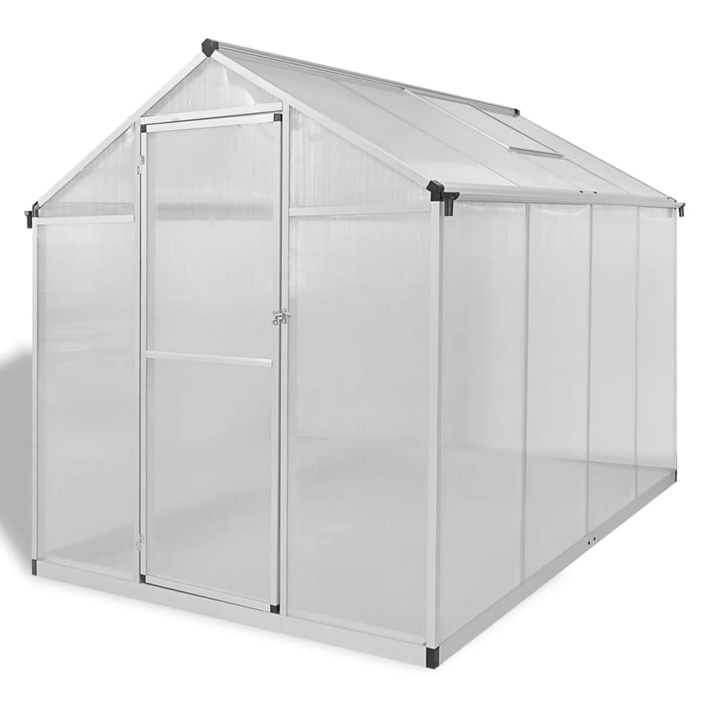 Verstärktes Aluminium Gewächshaus mit Fundament 4,6 m²