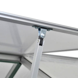 Verstärktes Aluminium Gewächshaus mit Fundament 4,6 m²