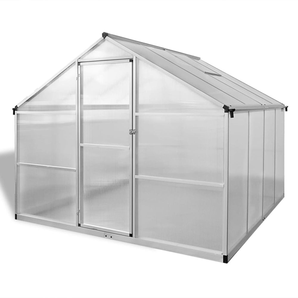 Verstärktes Aluminium Gewächshaus mit Fundament 6,05 m²