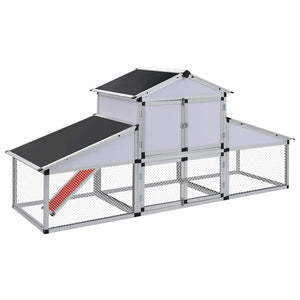 Aluminium Hühnerstall mit Freilaufgehege