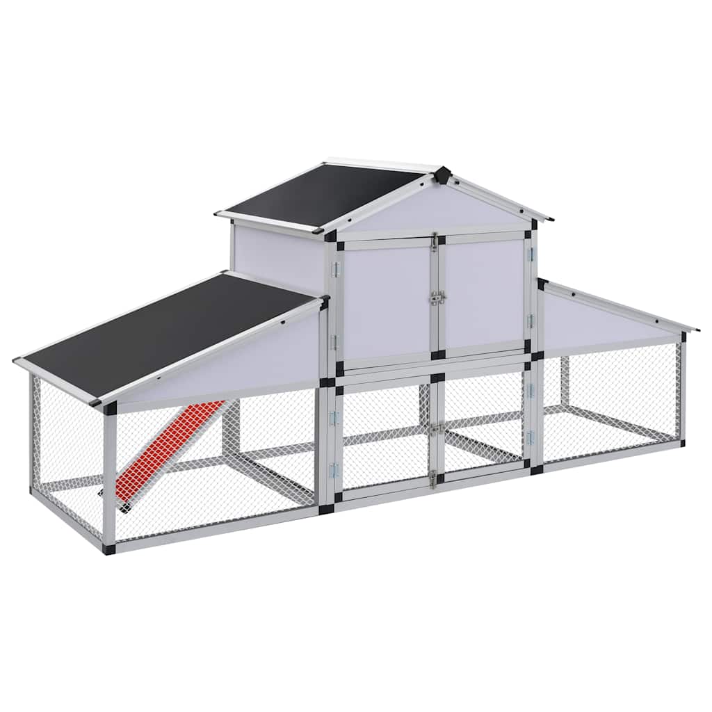 Aluminium Hühnerstall mit Freilaufgehege