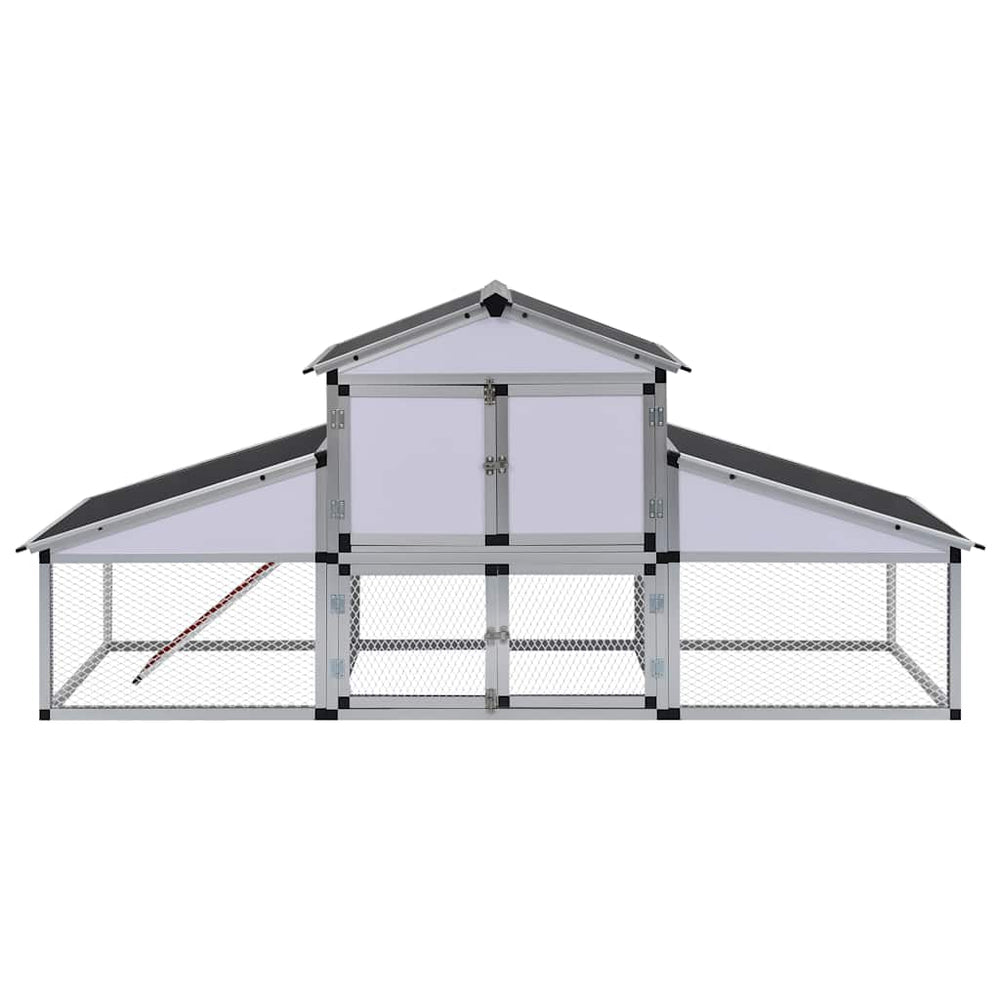 Aluminium Hühnerstall mit Freilaufgehege