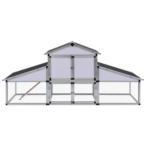 Aluminium Hühnerstall mit Freilaufgehege