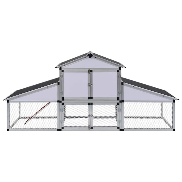 Aluminium Hühnerstall mit Freilaufgehege