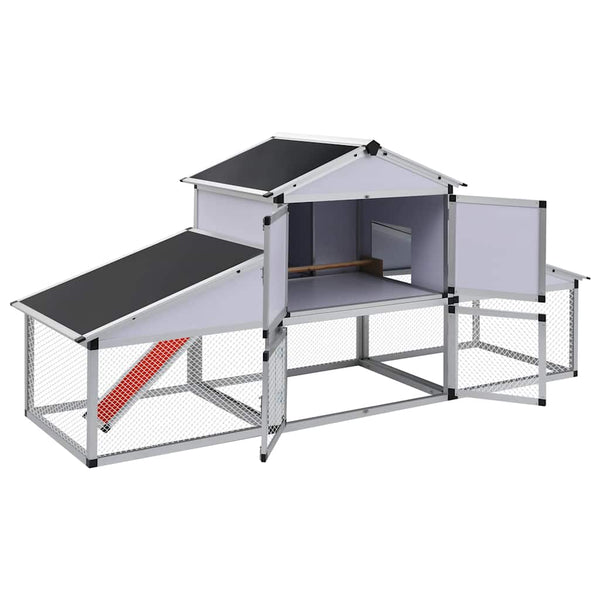 Aluminium Hühnerstall mit Freilaufgehege