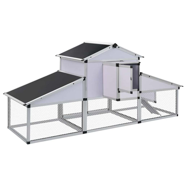 Aluminium Hühnerstall mit Freilaufgehege
