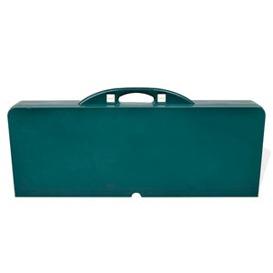 Klappbarer Campingtisch mit 4 Hockern Grün