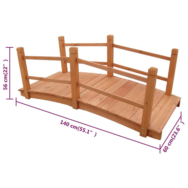 Gartenbrücke Holz 140 cm