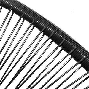 Schwarzer Rattan Garten Mondstuhl