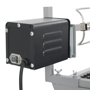 Barbecue avec tournebroche en fer et acier inoxydable