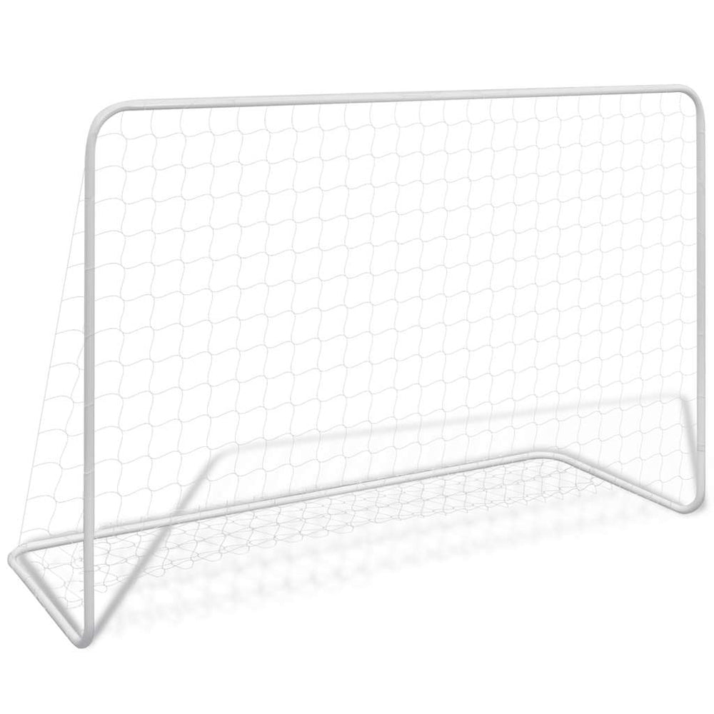 Fußballtor mit Netz, 182 cm, Stahl Weiß