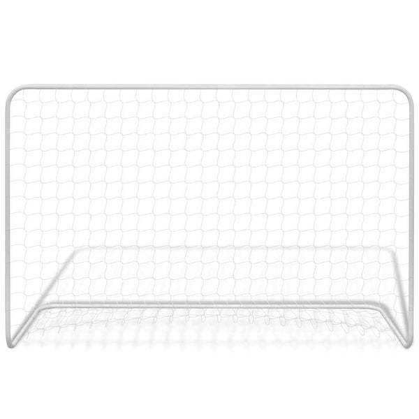 Fußballtor mit Netz, 182 cm, Stahl Weiß