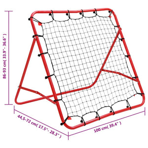 Verstellbarer Fußball Rebounder 100x100 cm