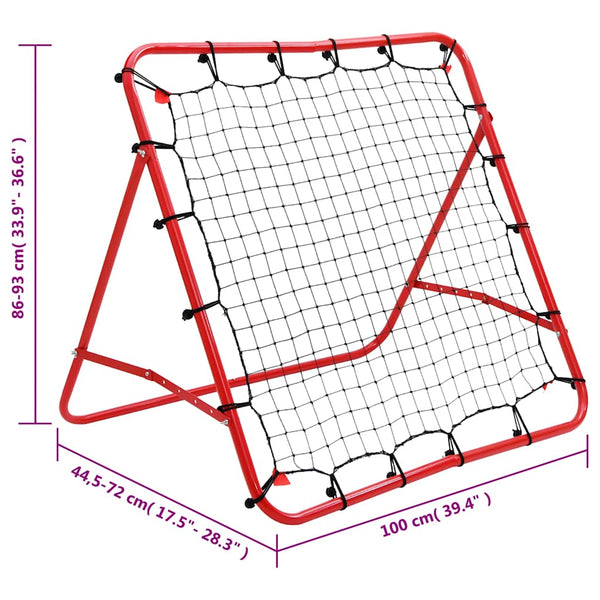 Verstellbarer Fußball Rebounder 100x100 cm