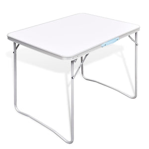 Campingtisch zusammenklappbar mit Metallrahmen 80 x 60 cm