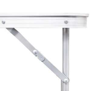 Campingtisch zusammenklappbar mit Metallrahmen 80 x 60 cm