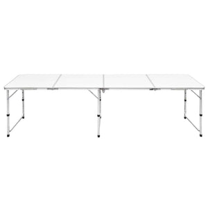 Campingtisch zusammenklappbar höhenverstellbar Aluminium 240 x 60 cm