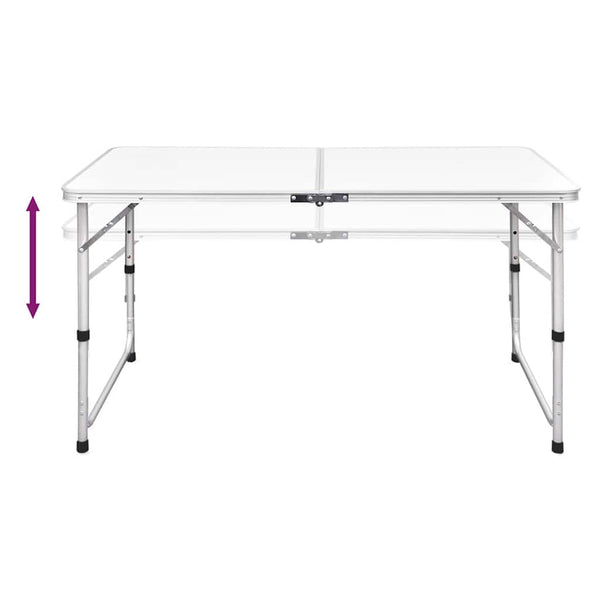 Klappbarer Campingtisch mit 4 Hockern