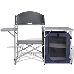 Klappbare Campingküche mit Windschutz