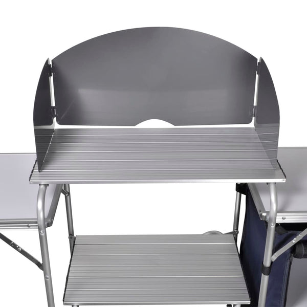 Klappbare Campingküche mit Windschutz