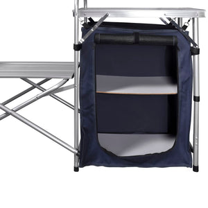 Klappbare Campingküche mit Windschutz