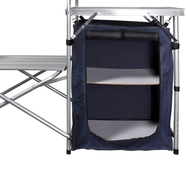 Klappbare Campingküche mit Windschutz