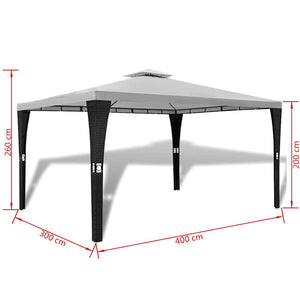 Gartenpavillon 3x4m Cremeweiß