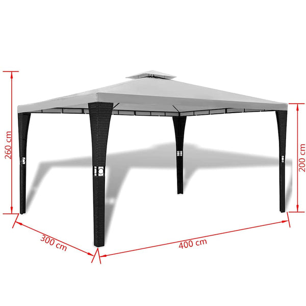 Gartenpavillon 3x4m Cremeweiß