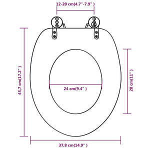 Toilettensitz WC-Sitz MDF Holz Design