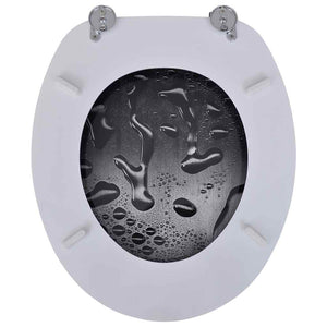 Toilettensitz WC-Sitz MDF Wassertropfen Design