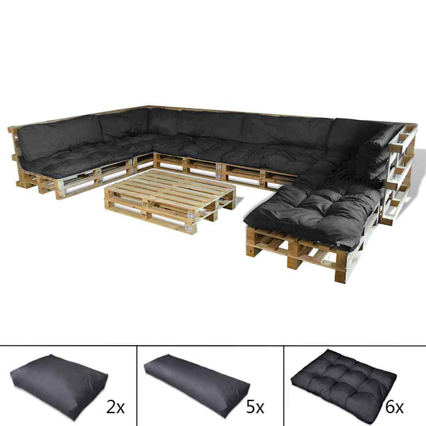Palettensofa Kissen Grau 120x80x10cm