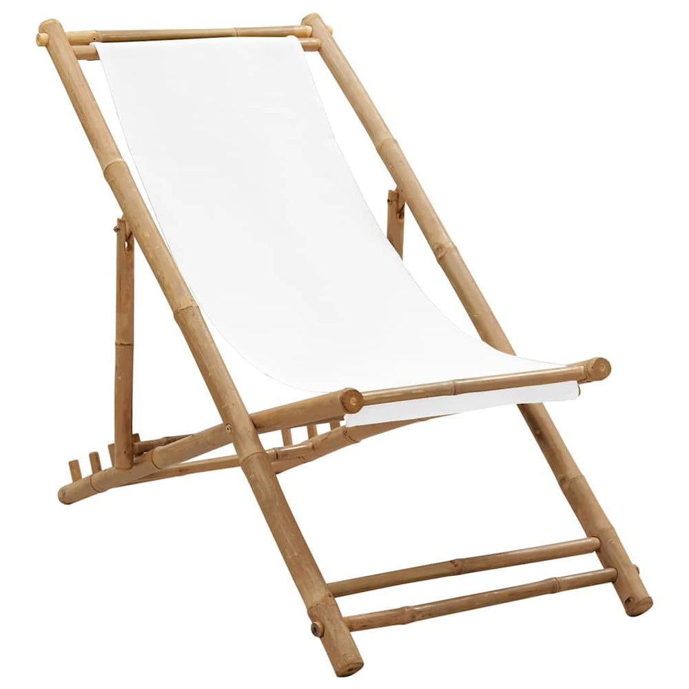 Bambus Liegestuhl mit Canvas