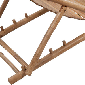 vidaXL Bamboo Sun Lounger with Footrest