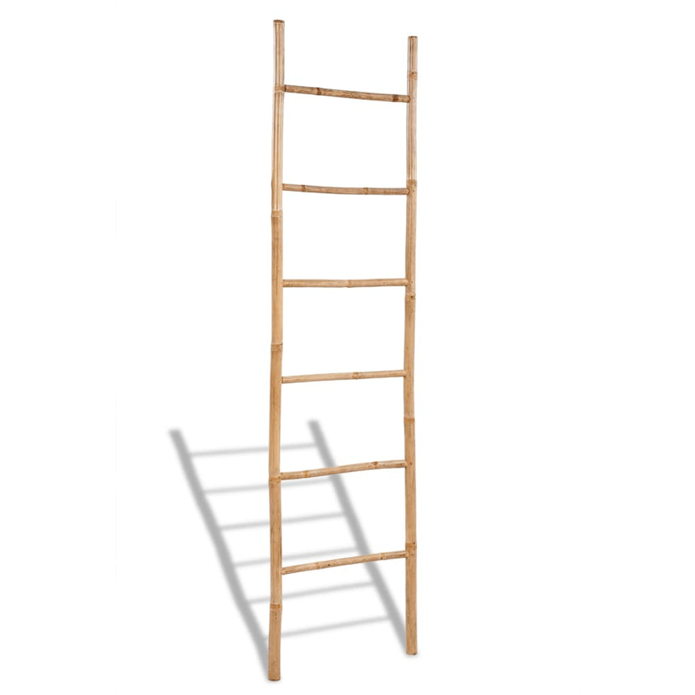Bambus Handtuchleiter mit 6 Sprossen